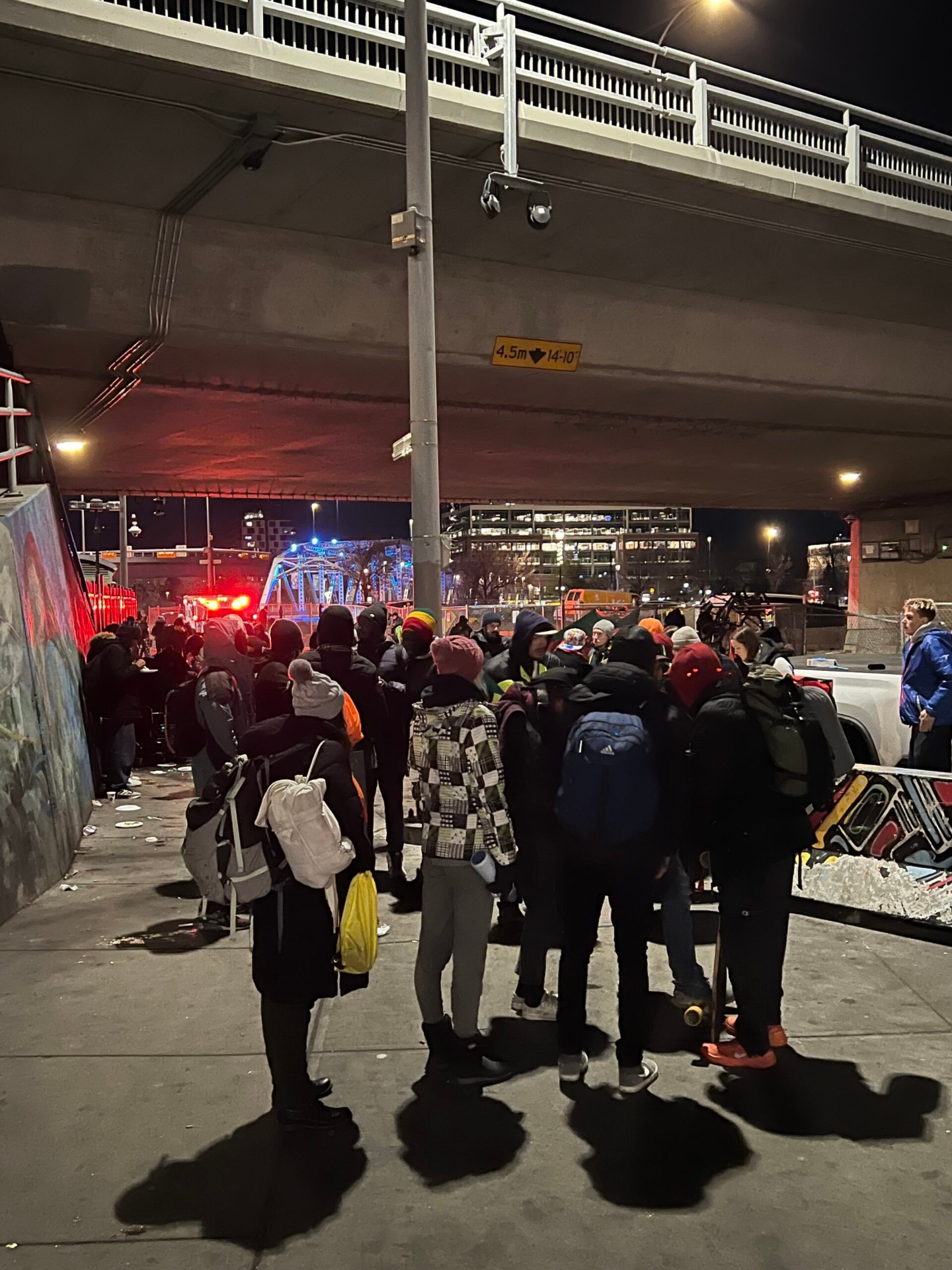 Weekly outreach under the bridge